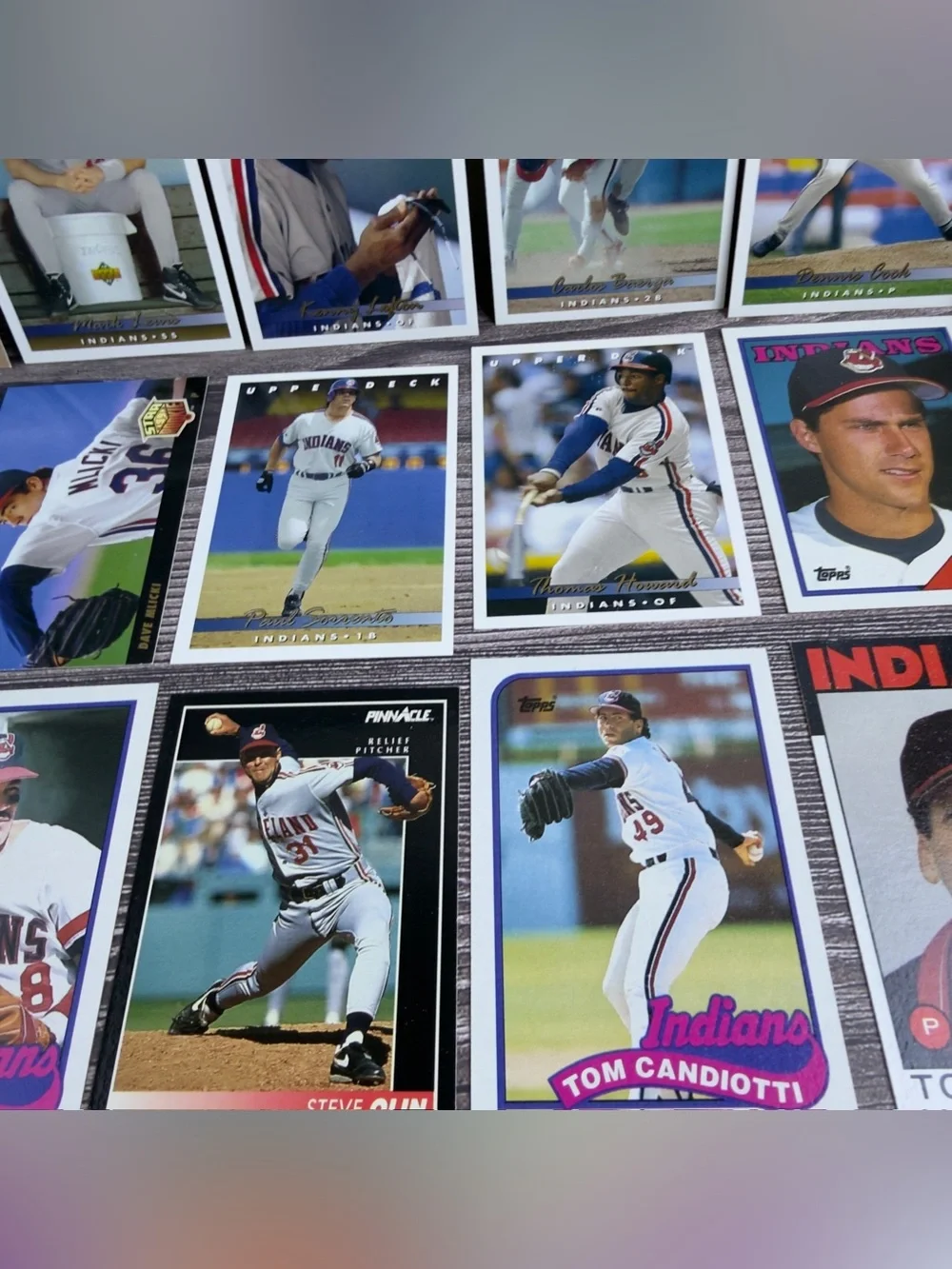 Cleveland Indians Baseball Card Lot (22) Upper Deck Topps Joe Carter